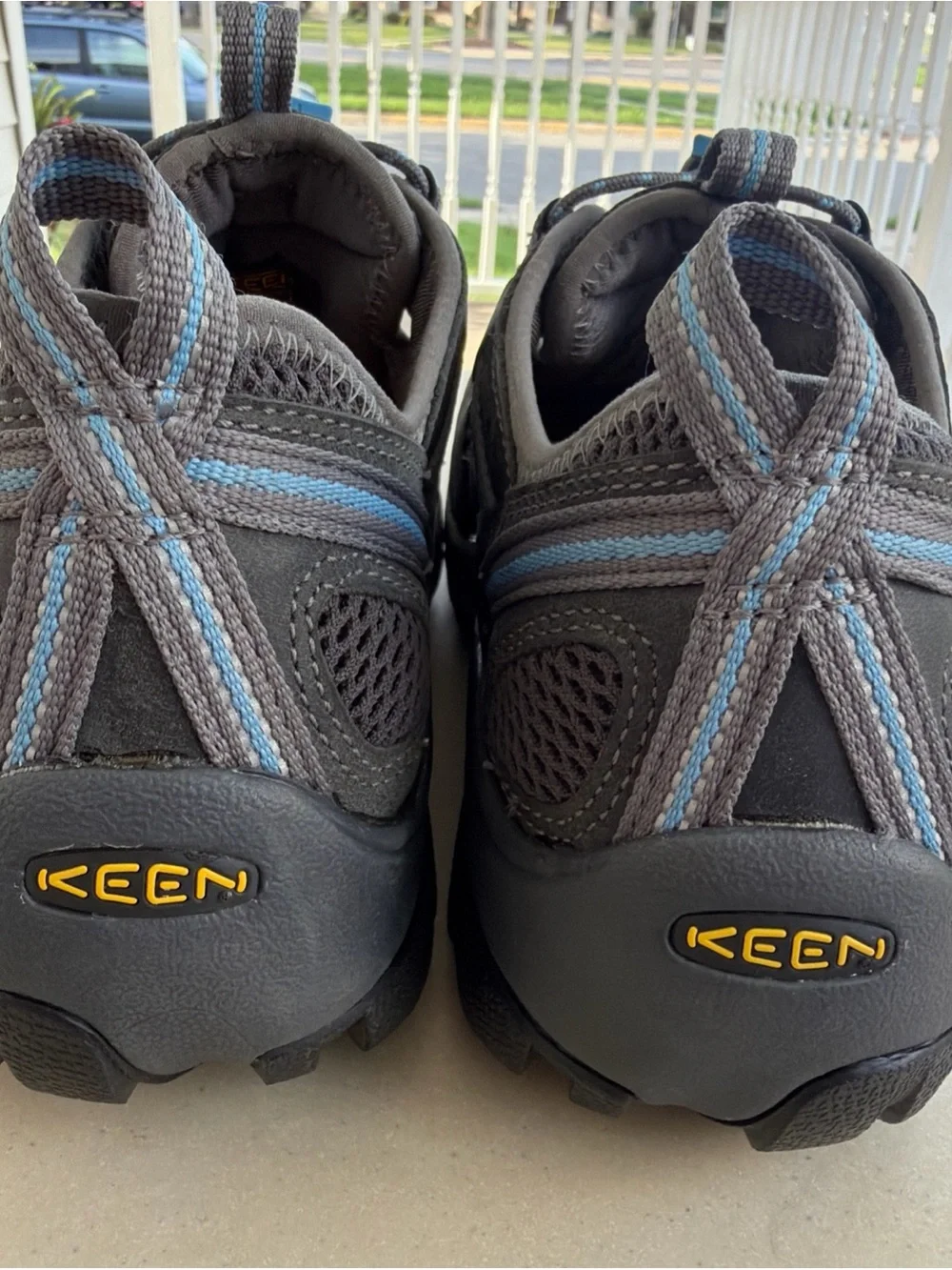 KEEN Shoes Women Size 10 Steel Toe Work Atlanta Cool ESD Gargoyle Gray Blue NEW